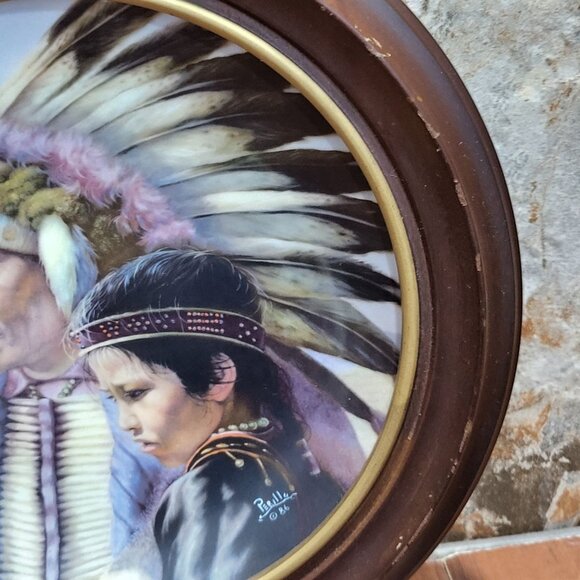 Vague Shadows The Sioux Nation Decorative Collector Plate by Perillo Forth Issue - Picture 11 of 13